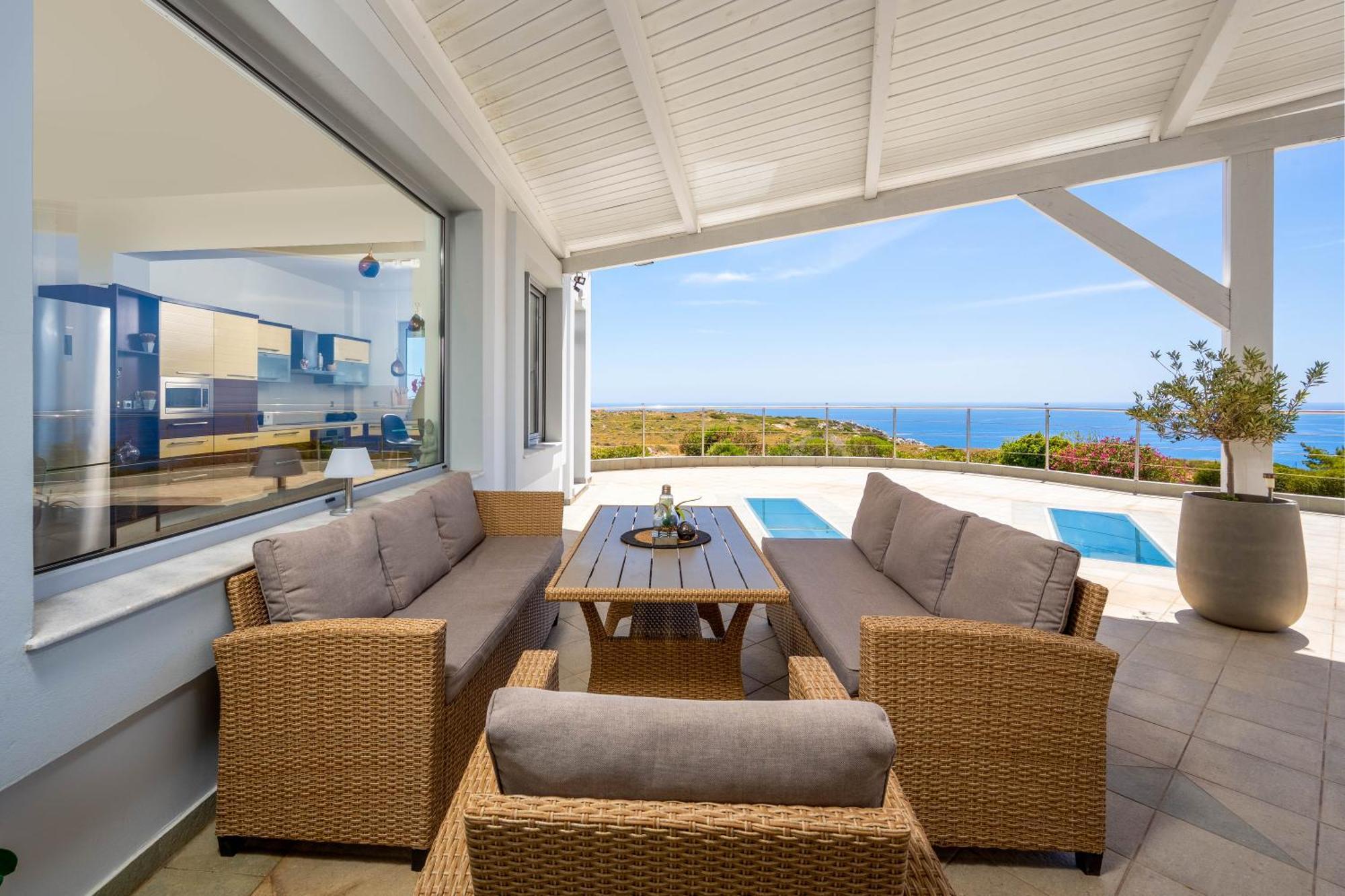 Villa Zafira - Seaview Manor With Heated Pool Kallithéa 외부 사진
