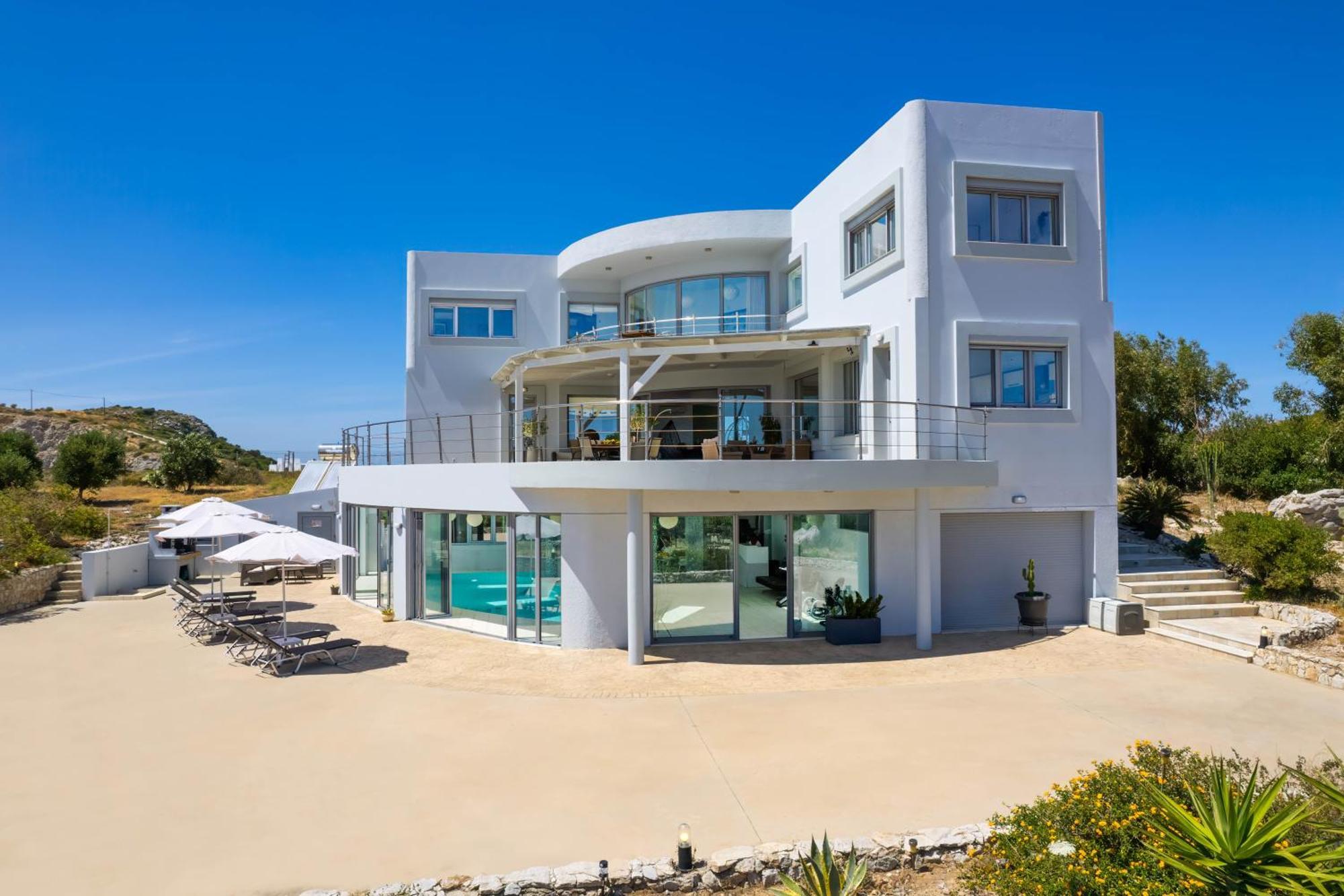 Villa Zafira - Seaview Manor With Heated Pool Kallithéa 외부 사진