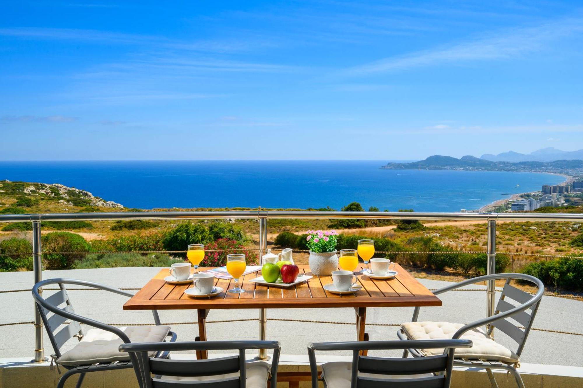 Villa Zafira - Seaview Manor With Heated Pool Kallithéa 외부 사진